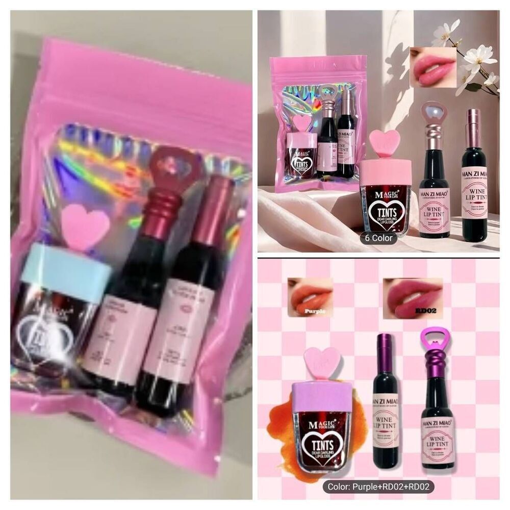 Three piece Lipstick gloss Tints